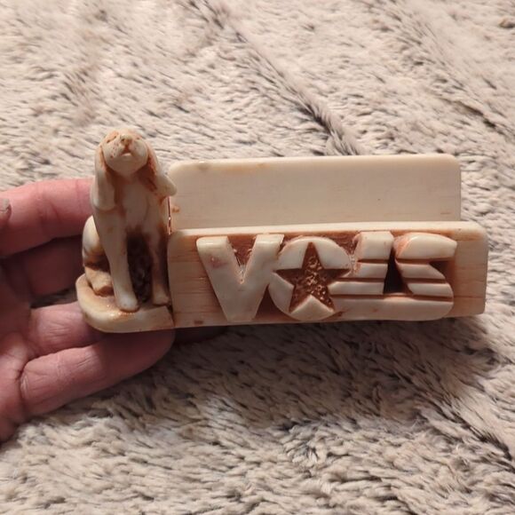 Vtg Rare 1977 Creative Mfg Football Player Dog Promo Bank & Georgia marbleholder - Picture 7 of 10